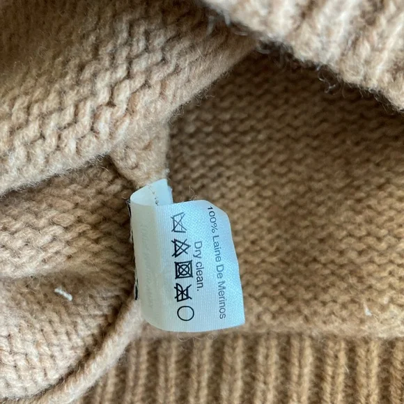 Women’s Madewell Button Sweater Size Small 100% Merino Wool Tan GUC - Picture 5 of 10